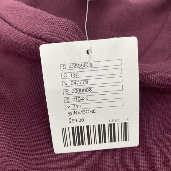 Silence + Noise Size Small Lace-Up Side Corset T-Shirt Dress Wine NWT - Picture 14 of 15